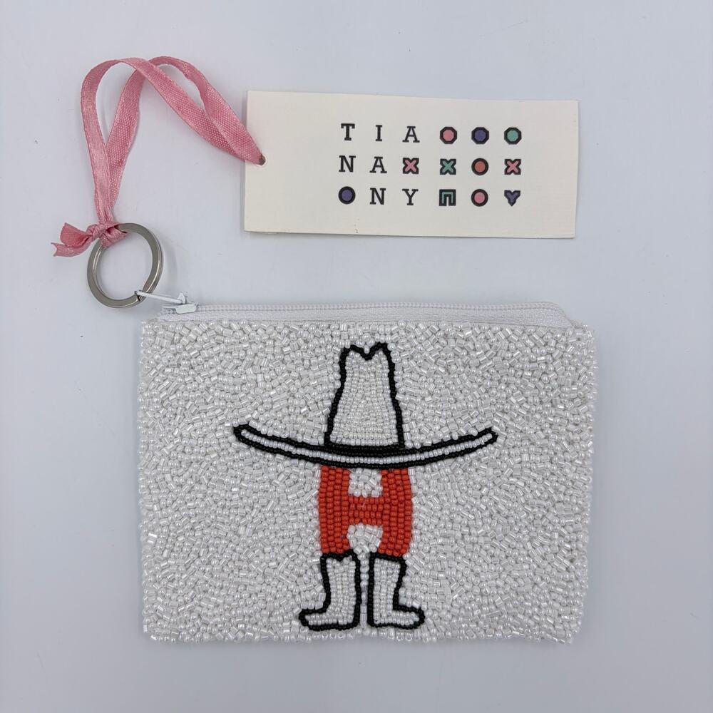 Tiana New York NY Houston Livestock & Rodeo Beaded Coin Purse NEW